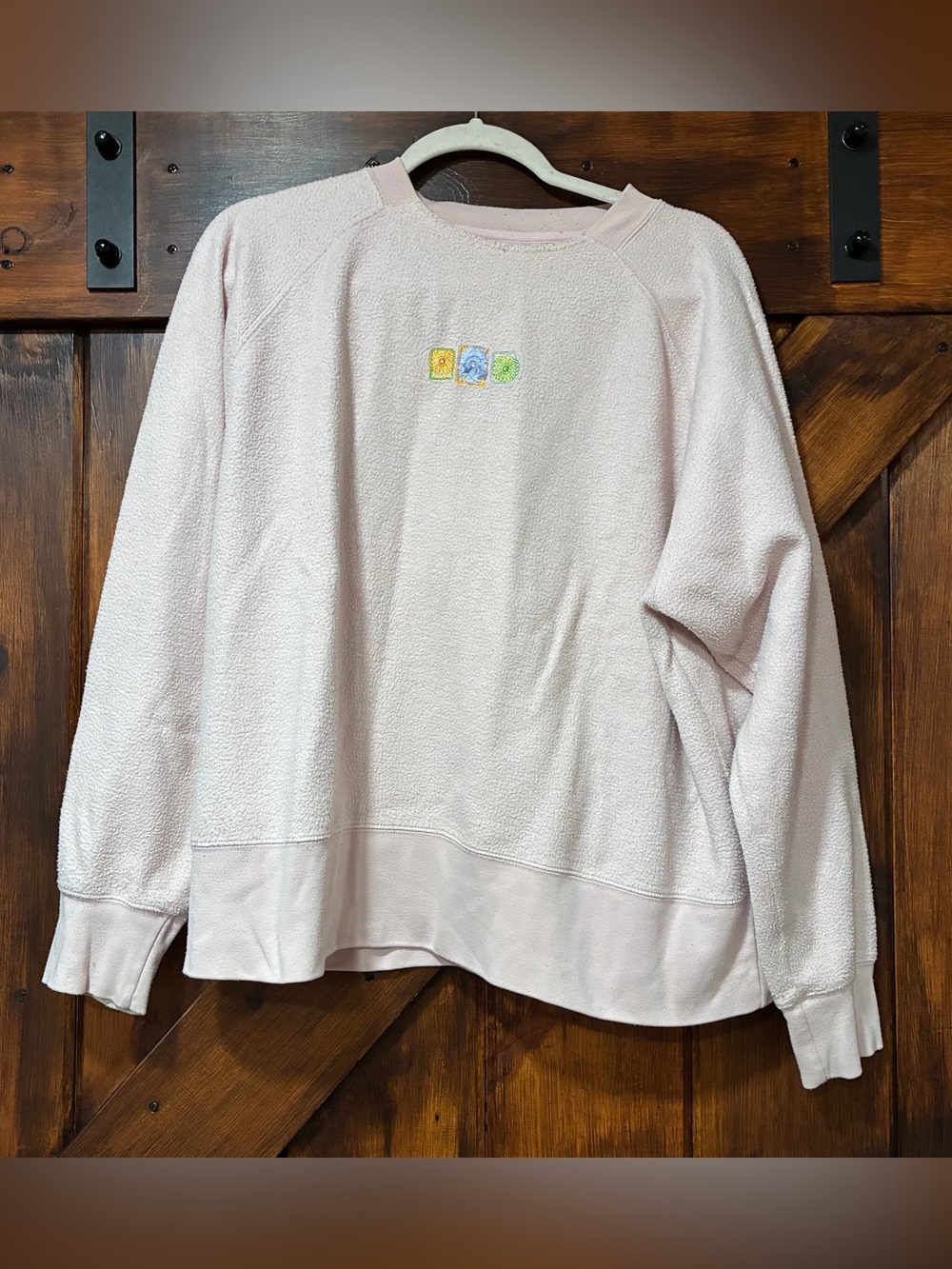 Artisans blush pink pullover comfy sweatshirt
